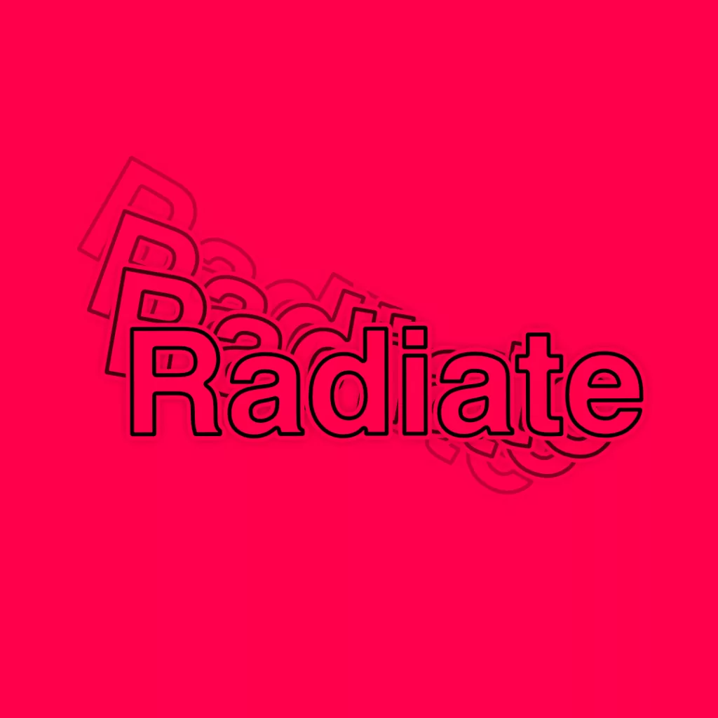 radiate typography